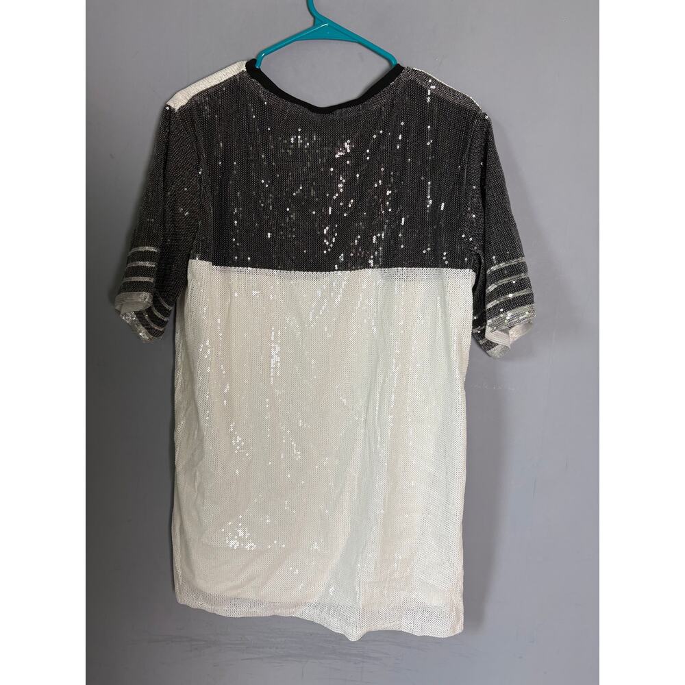 Baltimore Ravens Silver Sequin Logo Tee Gameday Couture Women’s Size M Read - Picture 8 of 8